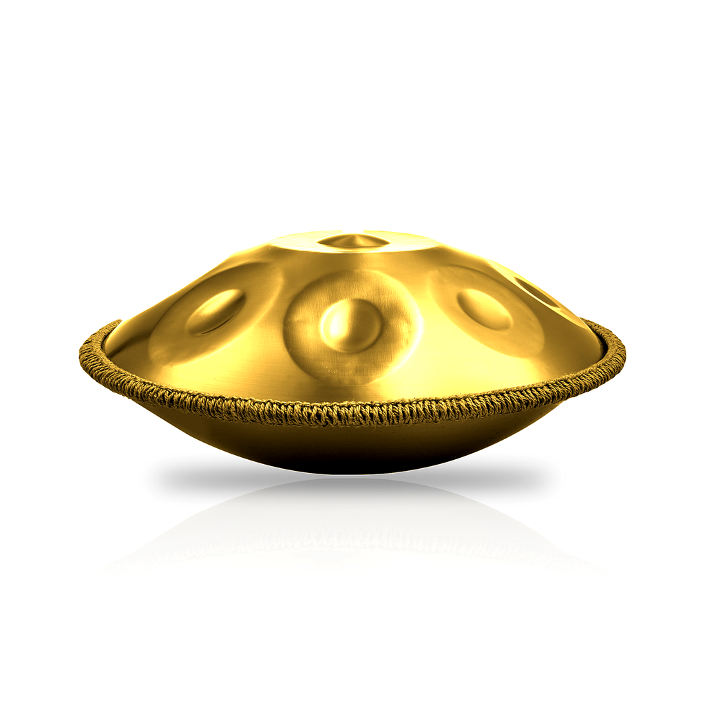 Handpan Doré Ré Mineur 10 notes — Palette Mélodique Élargie Pro — Musical Hand