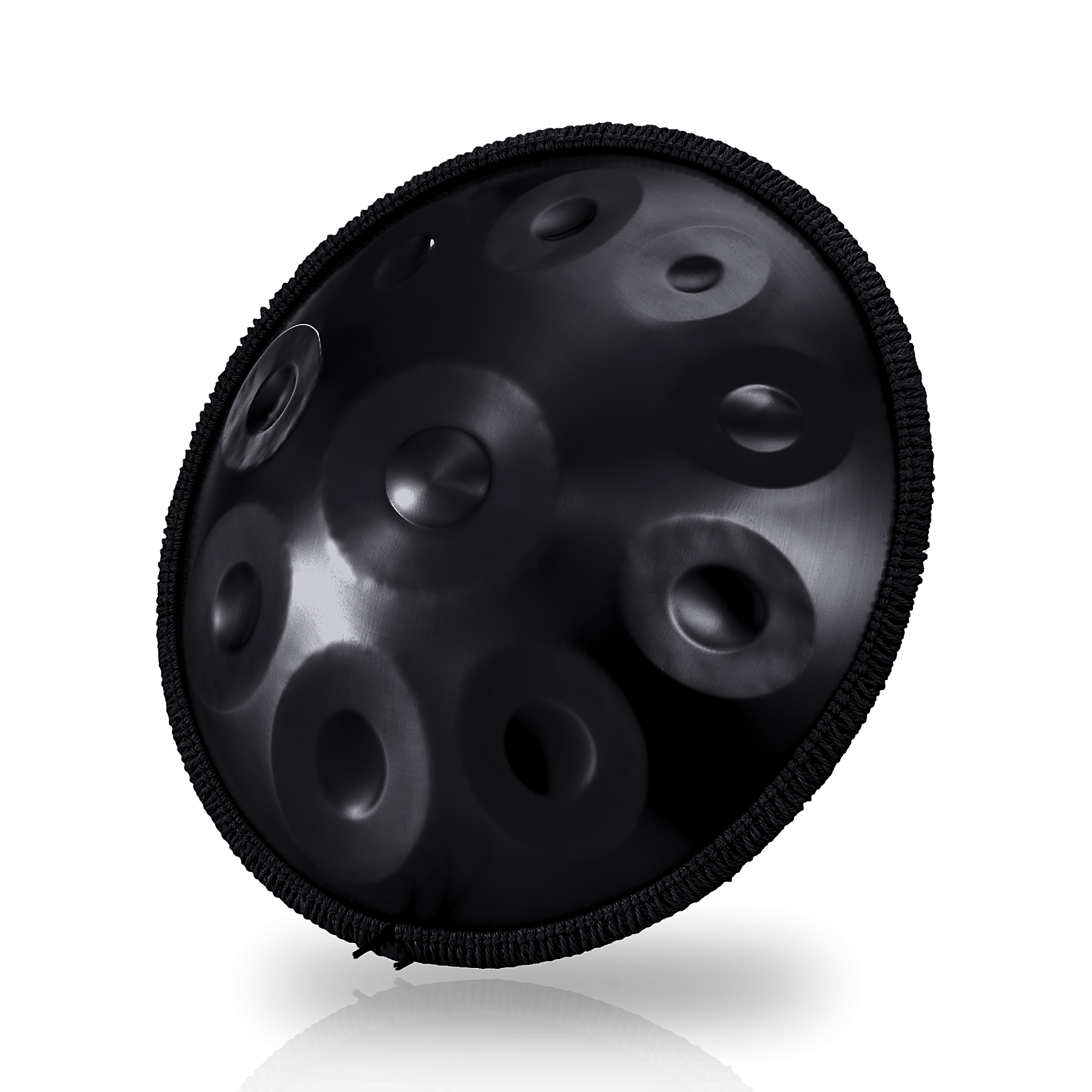 Handpan 10 Notes Ré Mineur Noir - Best-Seller Professionnel 55cm