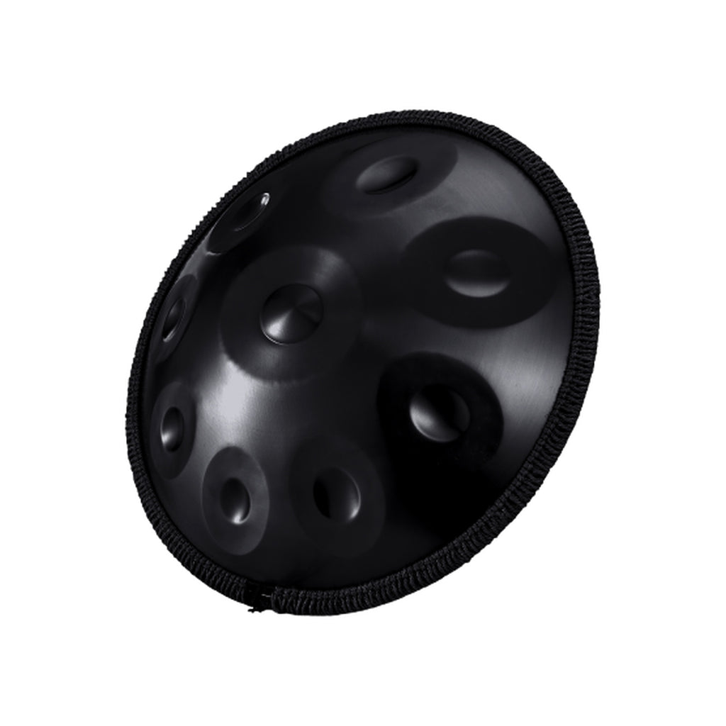 Handpan Noir Mat Ré Mineur 9 notes — Élégance et Pureté Sonore Premium — Musical Hand