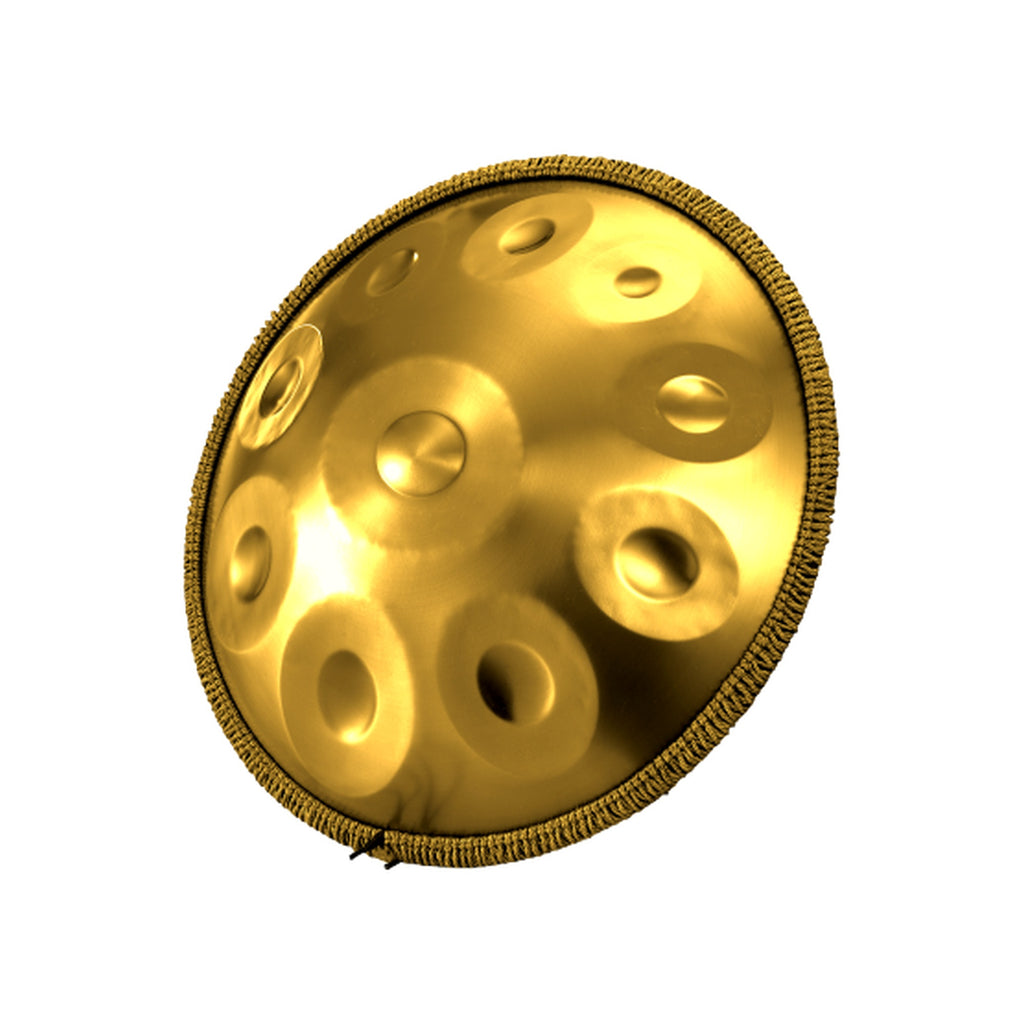 Handpan Doré Ré Mineur 10 notes — Palette Mélodique Élargie Pro — Musical Hand