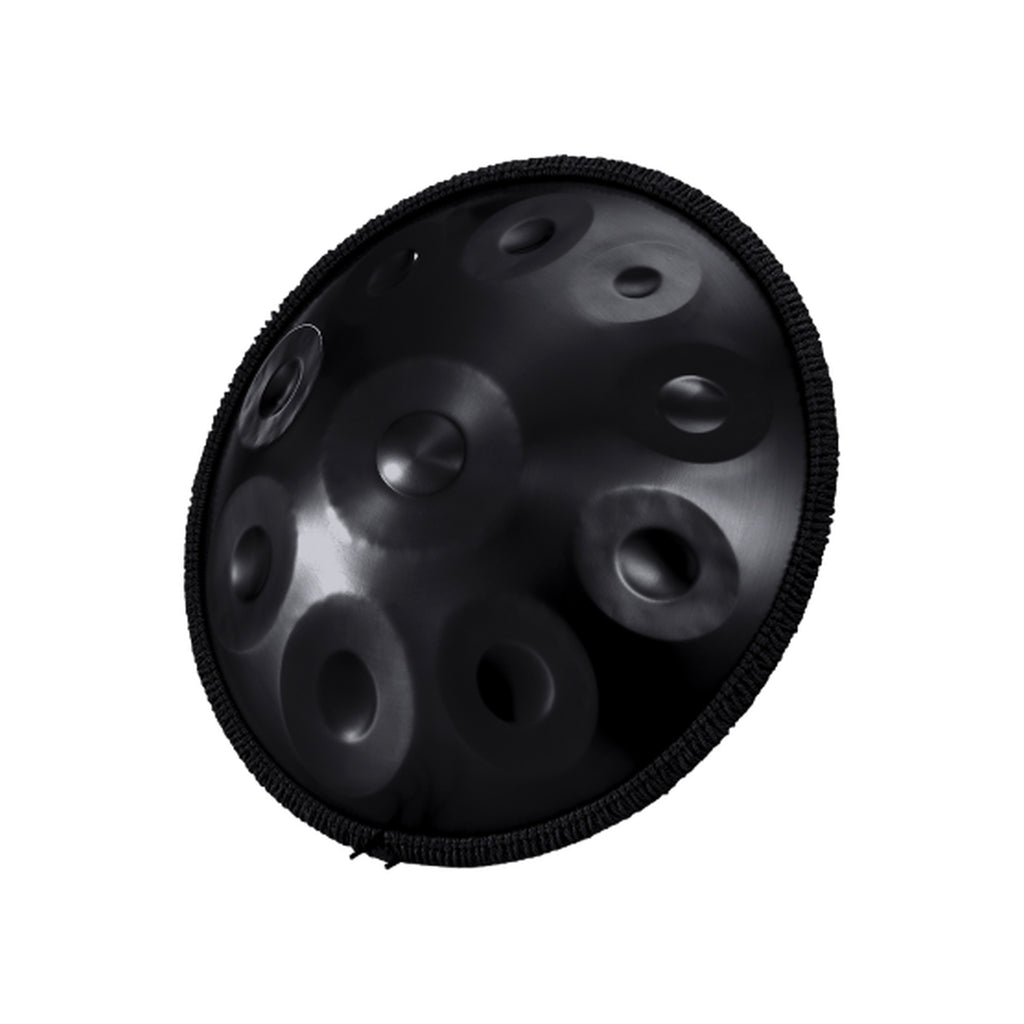 Handpan Noir Ré Mineur 10 notes — Best-Seller Pro Scène et Studio — Musical Hand
